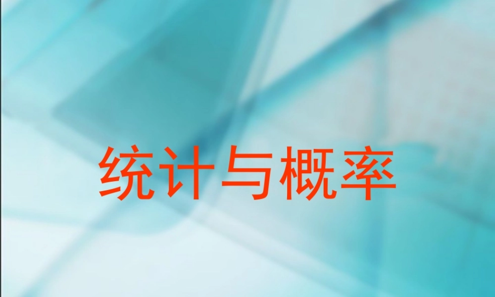 ★数学六年级下人教新课标63统计与概率课件