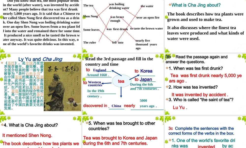 人教版九年级Unit6SectionA3a-3c课件