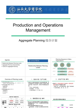 Aggregate-Planning综合计划