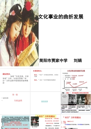 一文化事业的曲折发展
