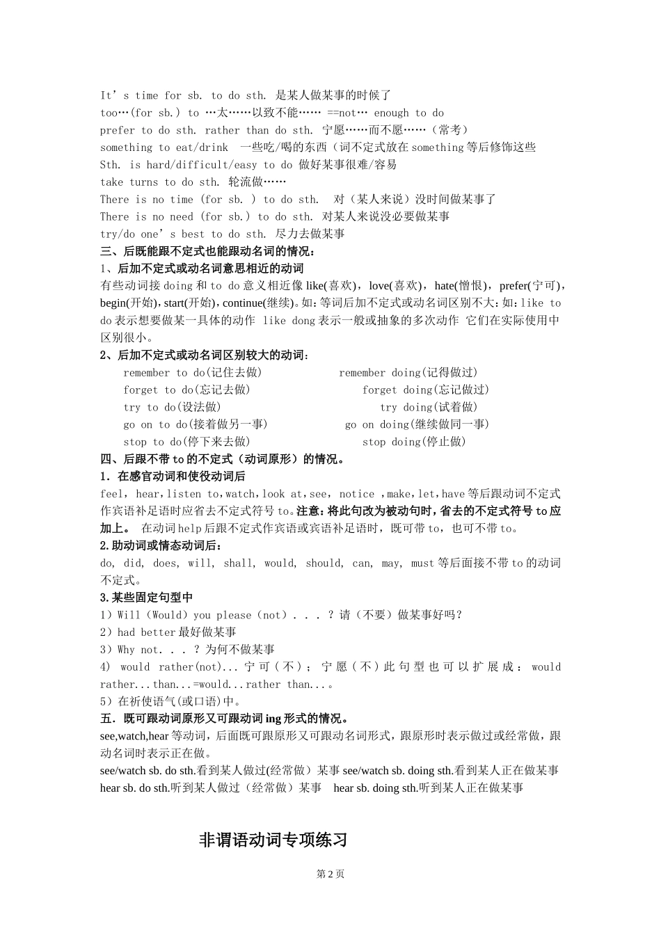 初中非谓语动词最全总结_第2页