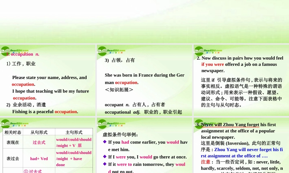 高中英语 Unit4 Language points课件 新人教版必修5 课件