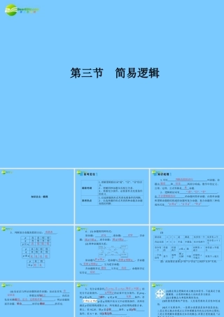 高考数学理一轮复习 1-3简易逻辑 精品课件