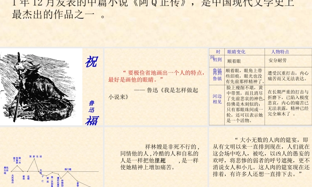 高中语文祝福课件1 苏教版 必修2 课件