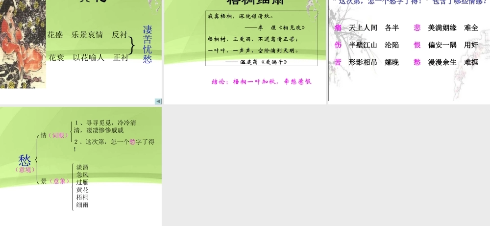 高中语文 4-17(宋词四首-声声慢)课件1 粤教版必修3 课件
