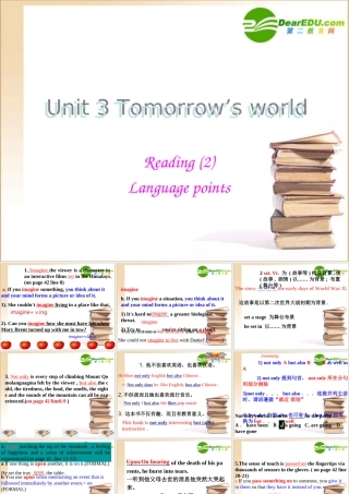 高中英语模块4 Unit 3 reading部分语言点课件牛津版必修4 课件