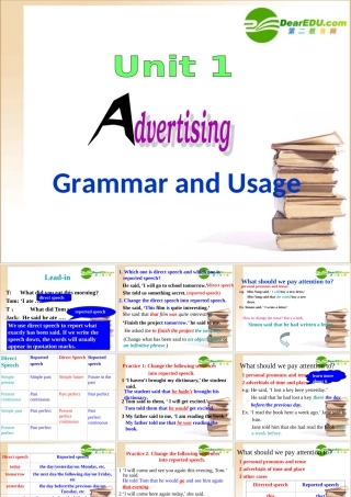 高中英语模块四unit1 Grammar and usage课件译林牛津版必修4 课件