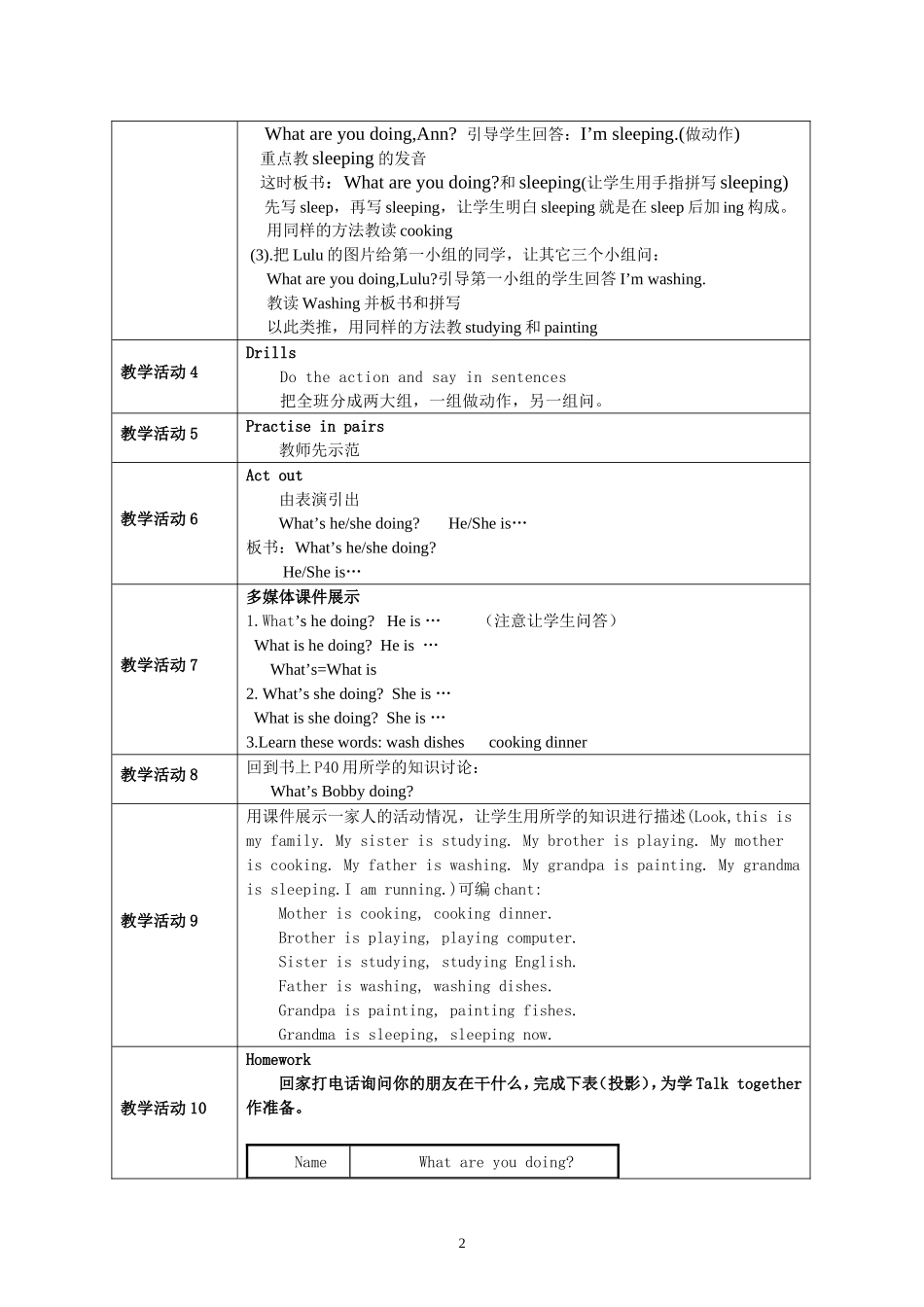 What-are-you-doing教学设计方案_第2页