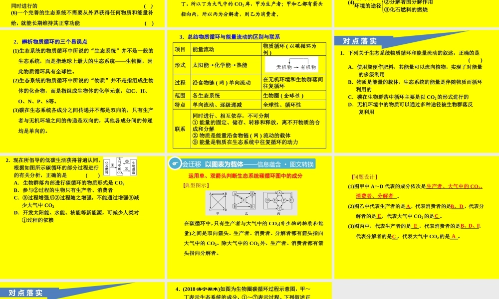 三生态系统中的物质循环