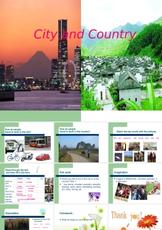 高中英语Unit 1 lesson 4 City and country课件3 北师大版 必修1 课件