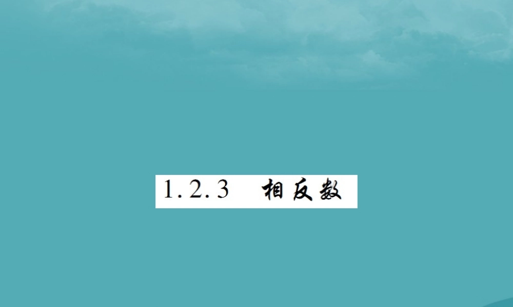 秋七年级数学上册 第一章 有理数 1.2 有理数 1.2.3 相反数练习课件 (新版)新人教版 课件