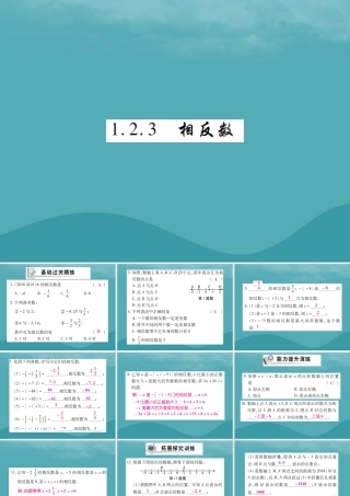 秋七年级数学上册 第一章 有理数 1.2 有理数 1.2.3 相反数练习课件 (新版)新人教版 课件