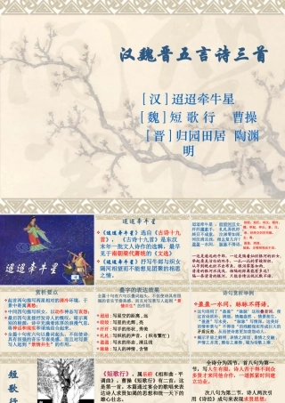 汉魏晋五言诗三首 汉魏晋五言诗三首课件包 人教版 汉魏晋五言诗三首课件包 人教版