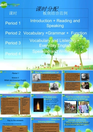 高中英语 Module1 British and American English课件 外研版必修5 课件