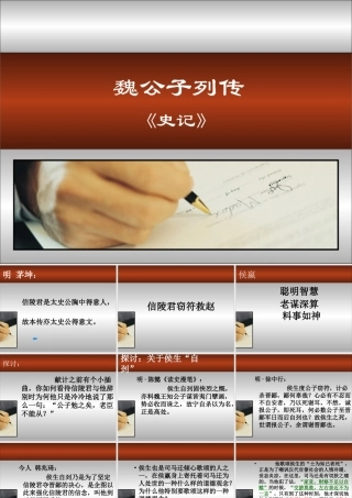 高中语文魏公子列传课件4 苏教版 选修7 课件