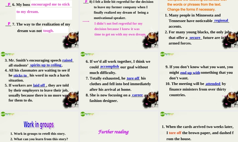 高一英语 Unit 3 Further reading课件 重庆大学版必修3