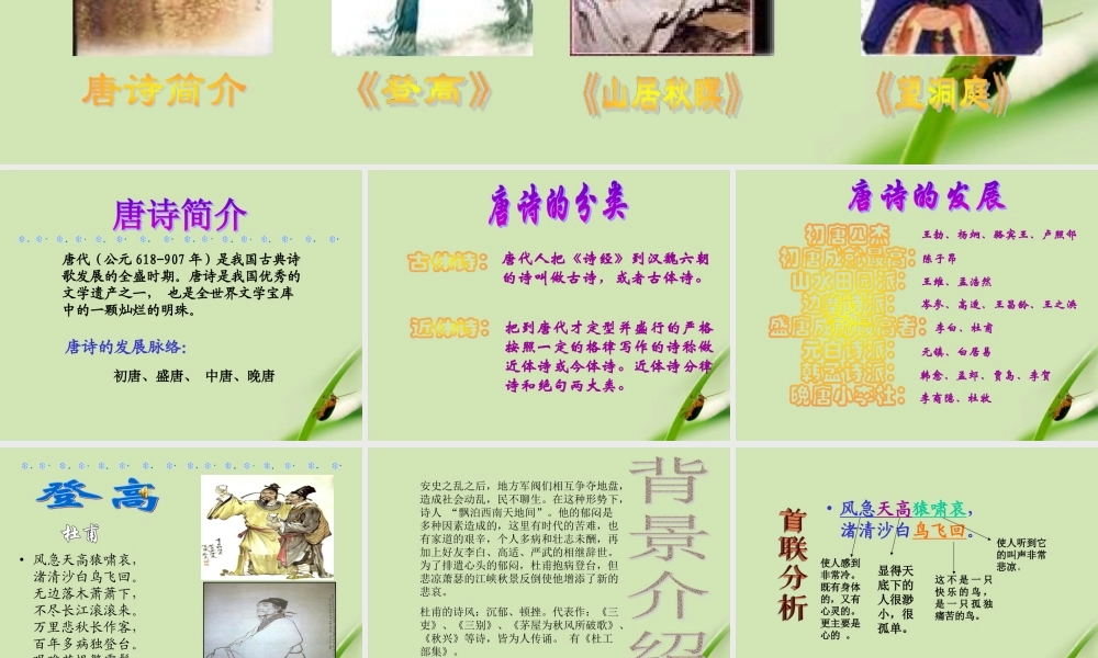 高中语文(登高)课件1 鲁人版必修5 课件