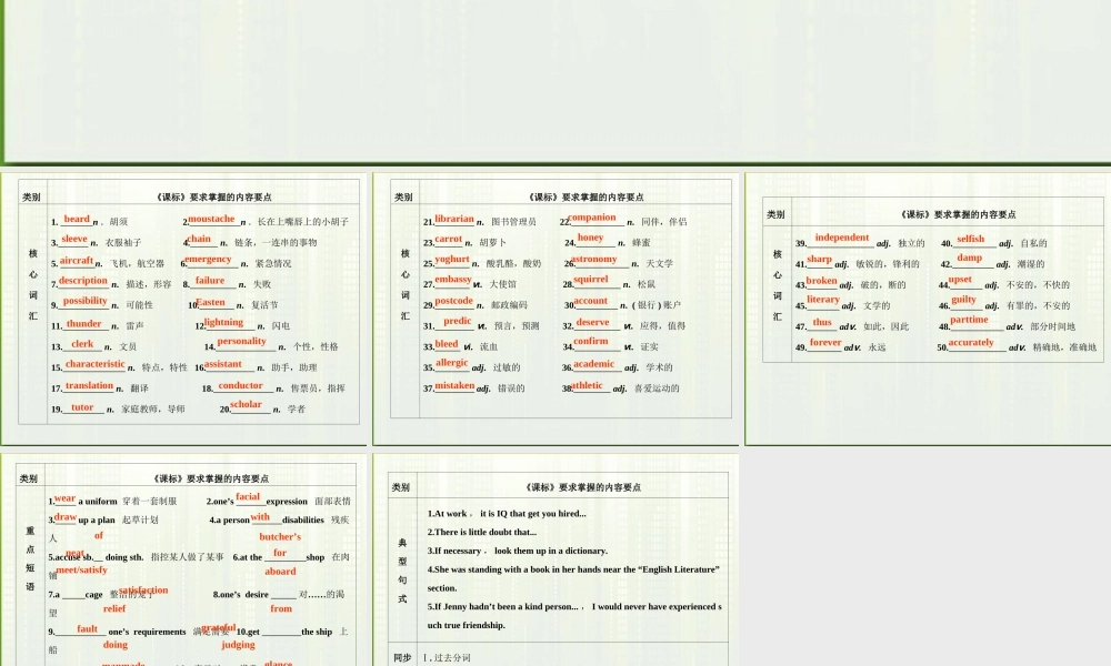 高中英语 单元13单元知识整合课件 北师大版必修5 课件