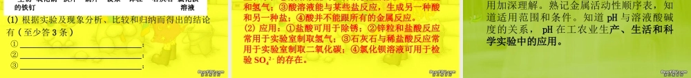 浙教版初三化学复习课件 酸碱盐 课件