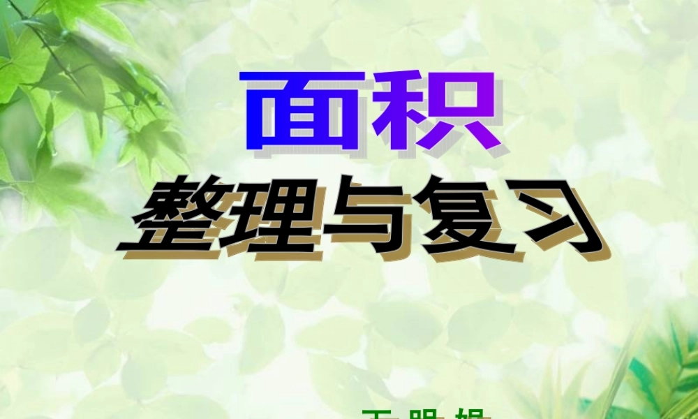 面积的计算练习.