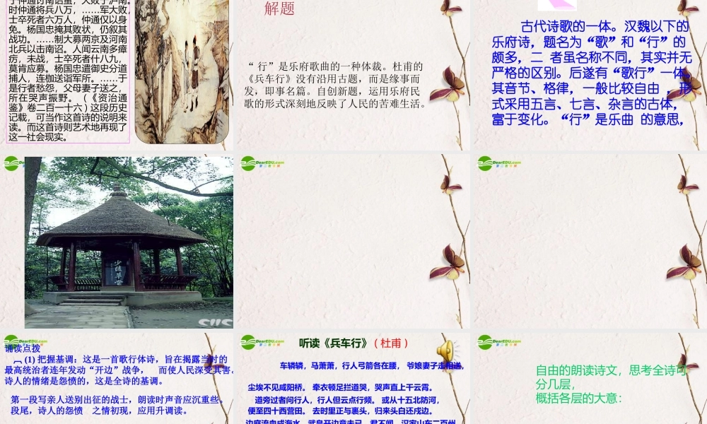 高中语文(兵车行)教学目课件