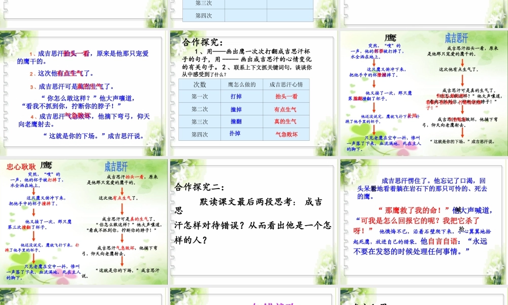 成吉思汗和鹰演示文稿1