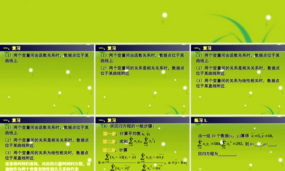 高中数学 23变量间的相关关系三)课件 新人教A版必修3 课件