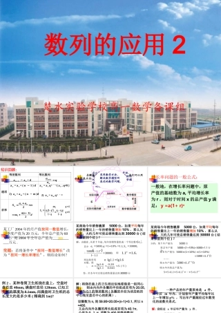 高中数学：(数列的应用2)课件(苏教版必修5) 课件