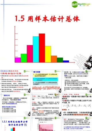 高中数学 用样本估计总体课件 北师大版必修3 课件