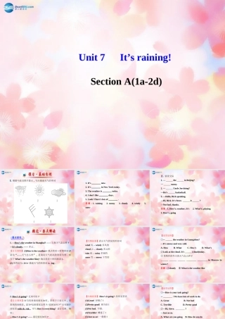 版七年级英语下册 Unit 7 It s raining Section A(1a-2d)53课件 (新版)人教新目标版 课件