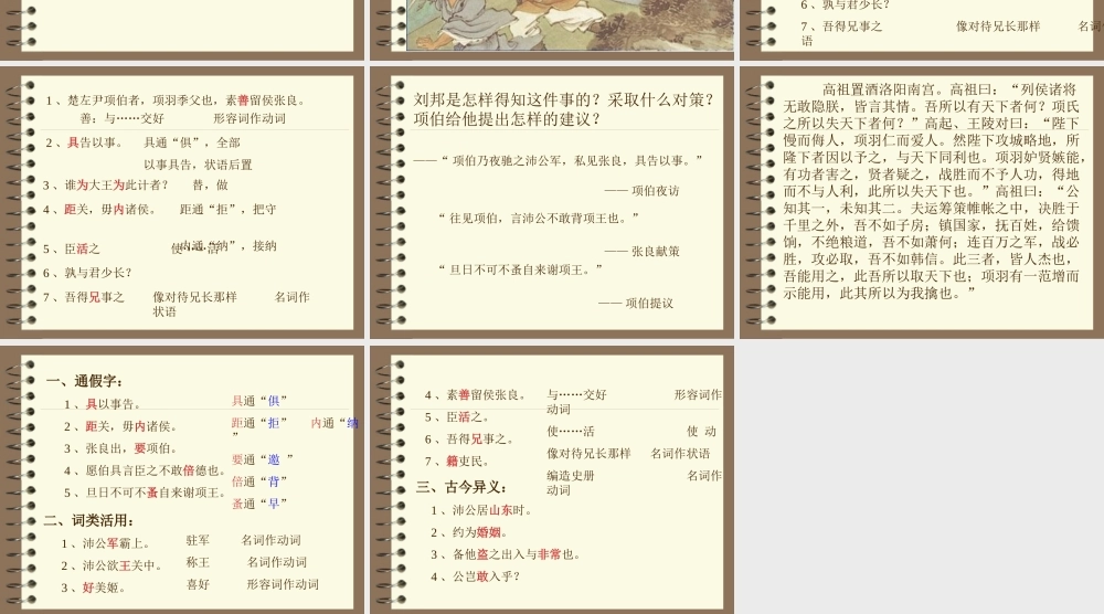 鸿门宴 课件