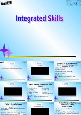 牛津版八年级英语Unit 4 A Charity Show--integrated skills [ty](ppt) 课件