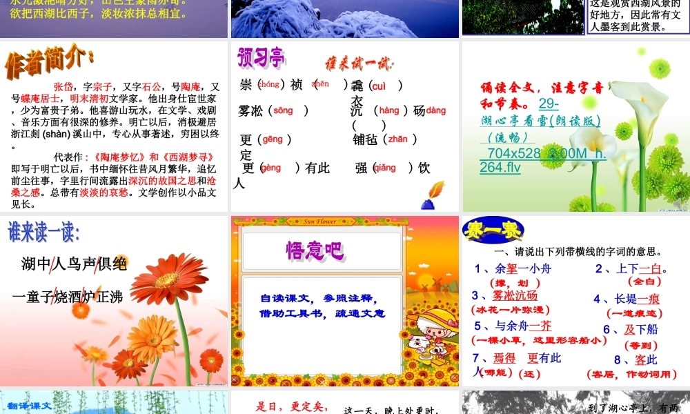 《湖心亭看雪》ppt课件