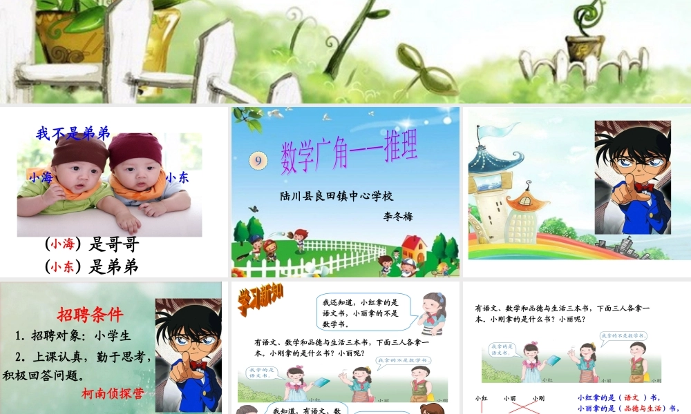 小学数学人教2011课标版二年级数学广角--推理-(8)