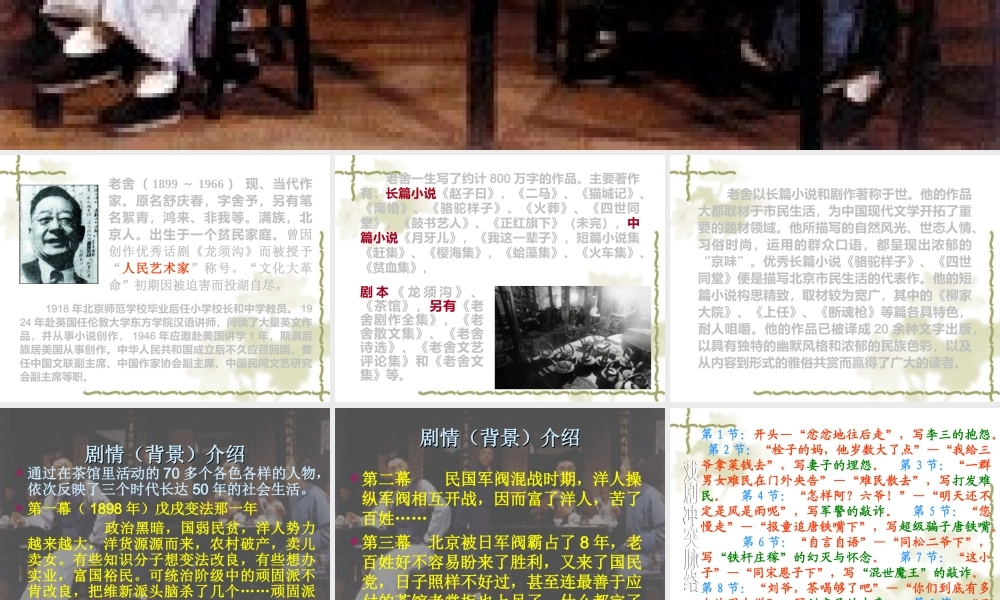 高二语文 茶馆 课件