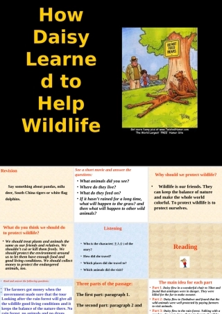 高中英语Unit 4 Wildlife protection- reading课件 新课标 人教版 必修2 课件