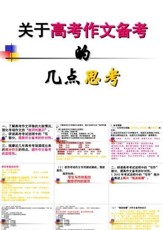 浙江省高三uiw高考作文备考课件