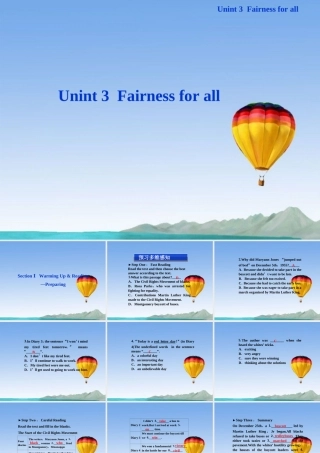 高中英语 Unit3 Section Ⅰ Fairness for all精品课件 新人教版选修10 课件
