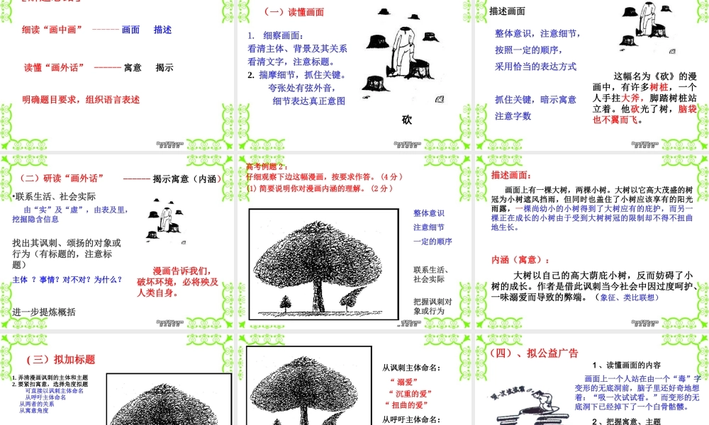 高考语文图文转换题答题方法例谈课件