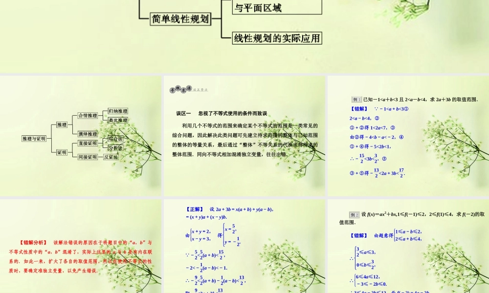 高考数学总复习 第6章 章末整合课件 北师大版 课件