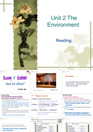 高中英语(Unit 2 The Environment )课件(1)-Reading(牛津译林版必修5) 课件