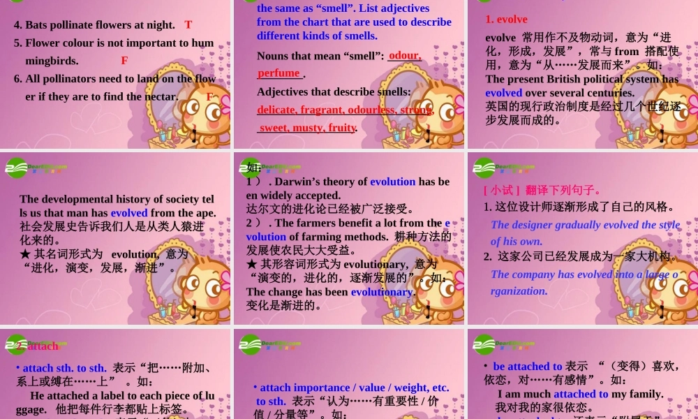 高中英语 Unit4Exploring plants-Using language课件 新人教选修9 课件