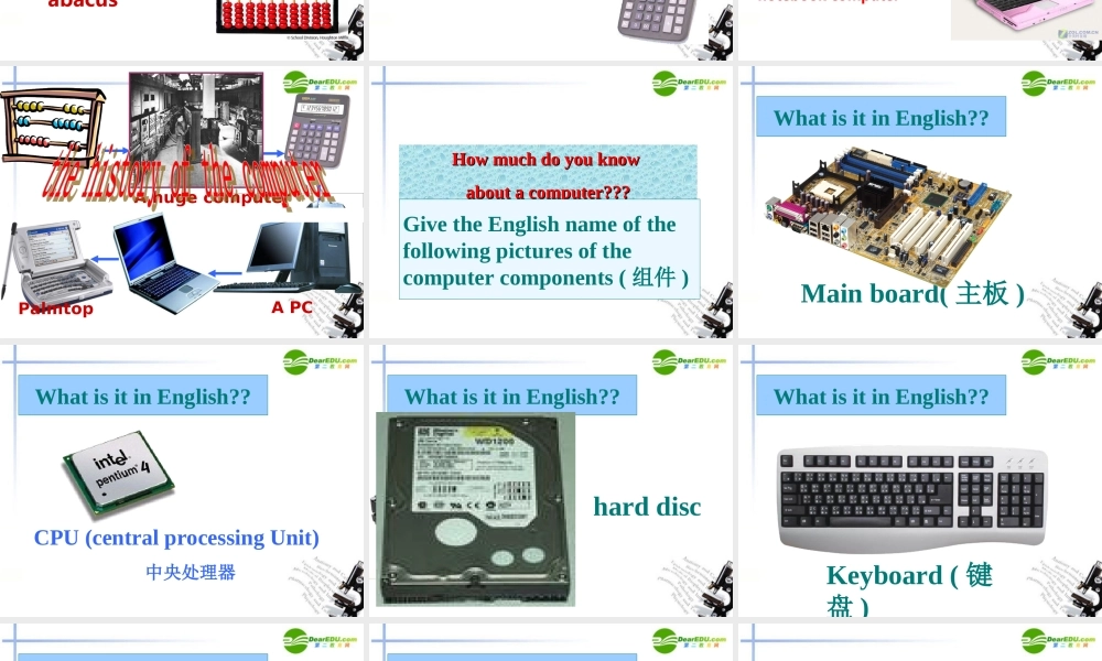 高中英语 36(unit3 computer-Period 1 Warming up & listening)课件 新人教版必修2 课件