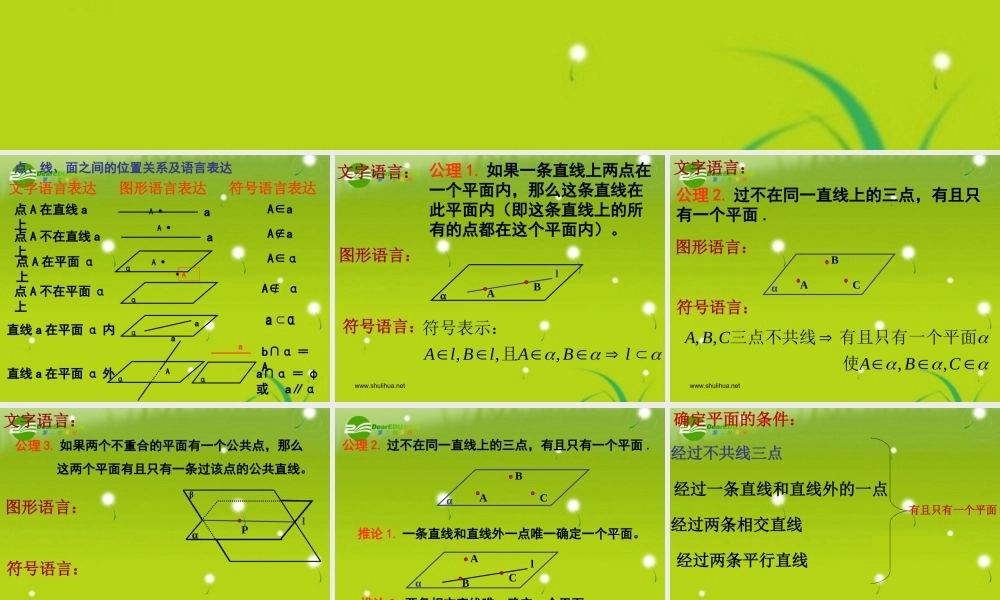 高中数学 第二章2.1.1平面习题课课件 新人教A版必修2 课件