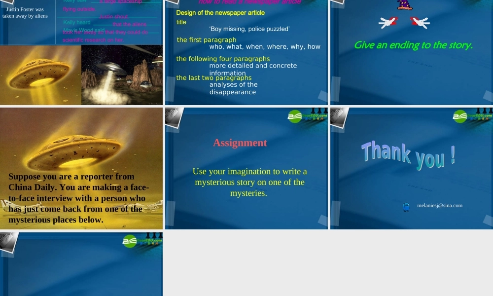 高中英语 模块2U1reading课件 牛津版必修2 课件