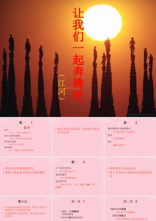 高中语文第一专题向青春举杯让我们一起奔腾吧课件苏教版必修1 课件