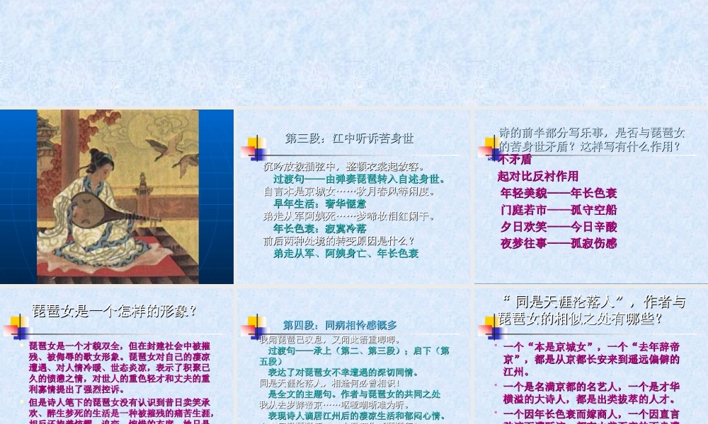 高中语文琵琶行(并序)课件人教版第三册 课件