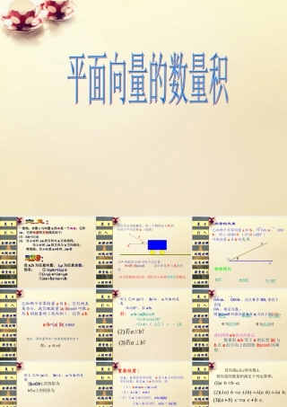高中数学 第二章 平面向量数量积教学课件 新人教A版必修4 课件