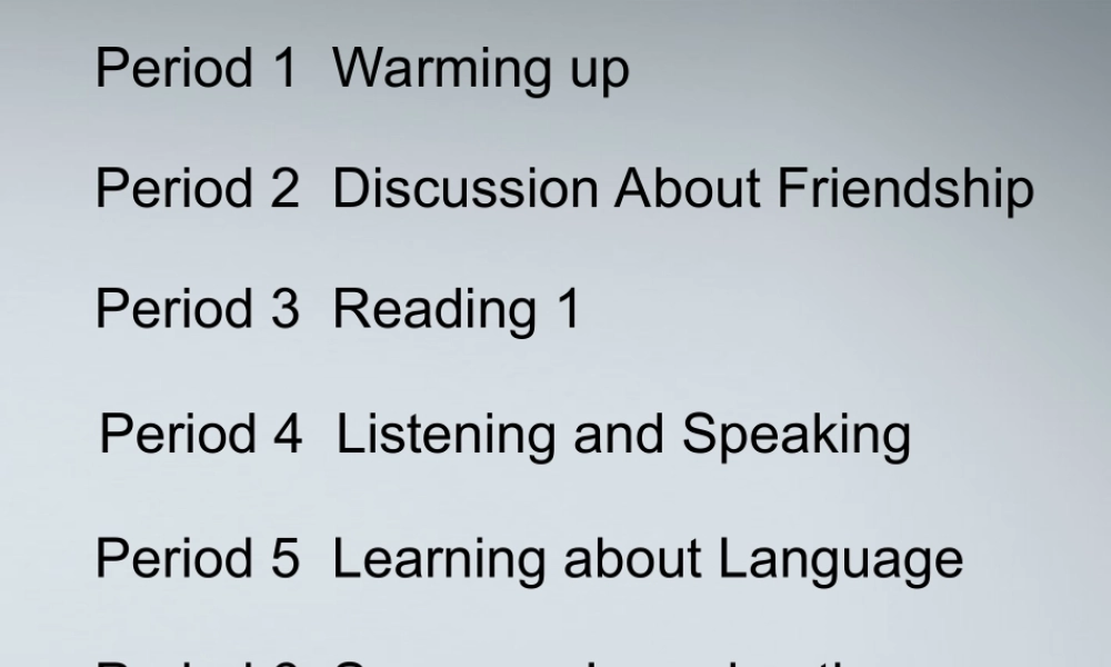 高中英语 Unit 1 Friendship课件 新人教版 课件