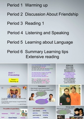 高中英语 Unit 1 Friendship课件 新人教版 课件